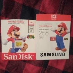 x2 Nintendos Super Mario 256Gb Micro SDxc Cards