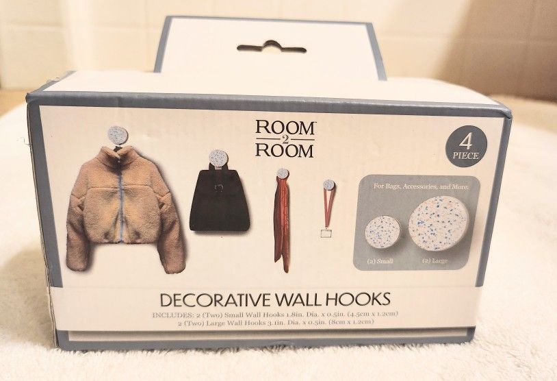 NEW-Decorative Wall Hooks for Accessories & More
