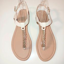 Women's Trendy Summer Shiny Rhinestone Sandals Flat Slippers Shoes Lightweight