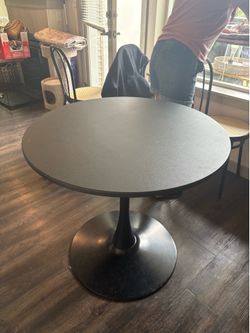 Black dining table