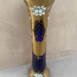 Cobalt Blue & Gold Vase
