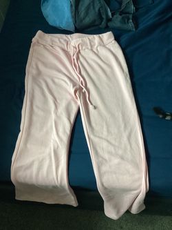 pink flared sweats