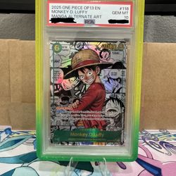 Monkey D. Luffy OP13 Manga PSA10