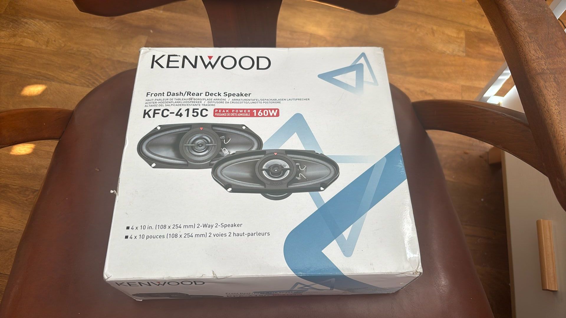 Open Box New KENWOOD Custom Fit 4-inch x 10-inch 160-Watt 2-Way Speaker System, KFC-415C