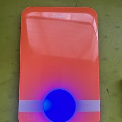 Used Food Scale, Orange Color, Hard Plastic