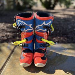 Troy Lee Designs Alpinestars Tech 7S Youth Boots Rocket Red/White/Blue
