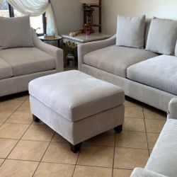 3 Piece Couch Set With Ottoman 
