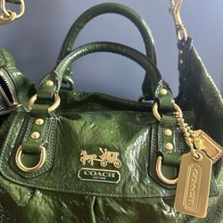 COACH Patent Leather Large Sabrina Satchel