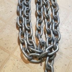 3/8 in Grade 30 Galvanized Steell Chain  10 Feet Long
