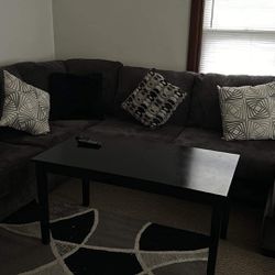 Sectional,Coffee Table, Area Rug