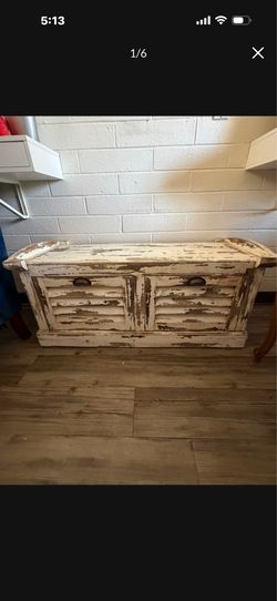 Awesome vintage storage bench 44 wide 28 tall 19 deep