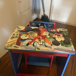 Kids Mickey Mouse Desk And Chair 