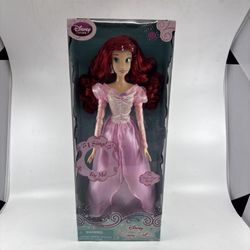 Disney Store Exclusive Ariel 17" Singing Doll Little Mermaid Pink Dress New