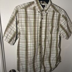Wolverine Men's Plaid Short Sleeve Shirt - Green and White