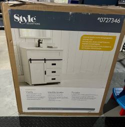 White bathroom cabinet