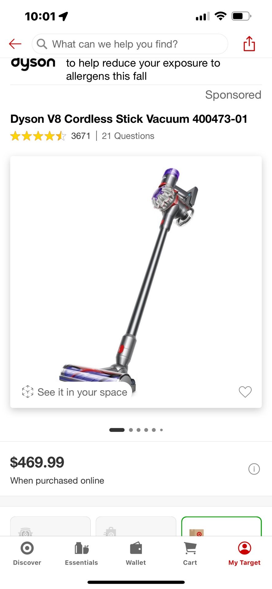 Dyson v8 Vacuum Cleaner
