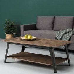 ZINUS Wood Metal Coffee Table 