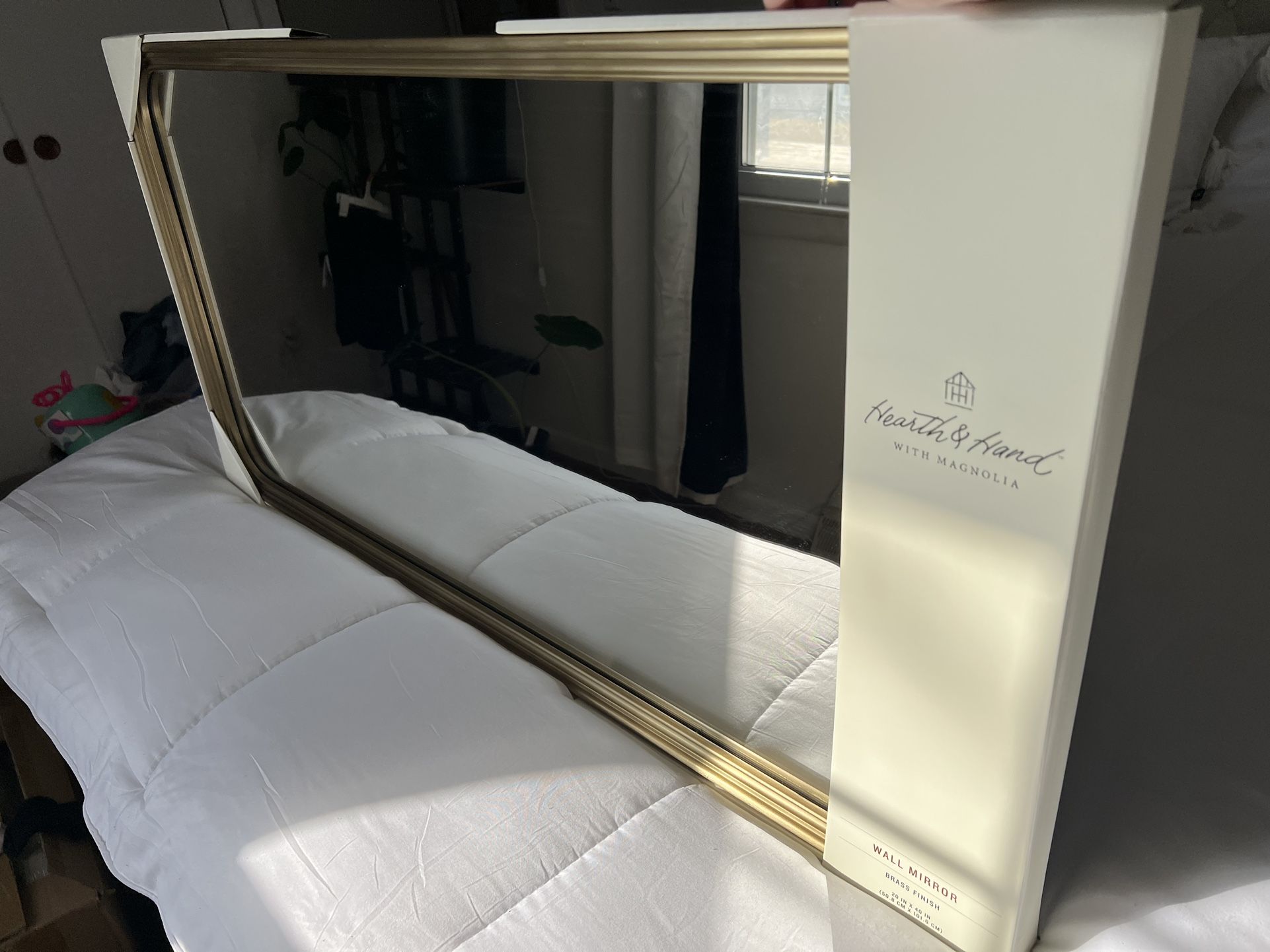 20x40 decorative brass rectangular mirror Hearth & Hand magnolia HEAVY DUTY! Retails $100!!π¨π¨