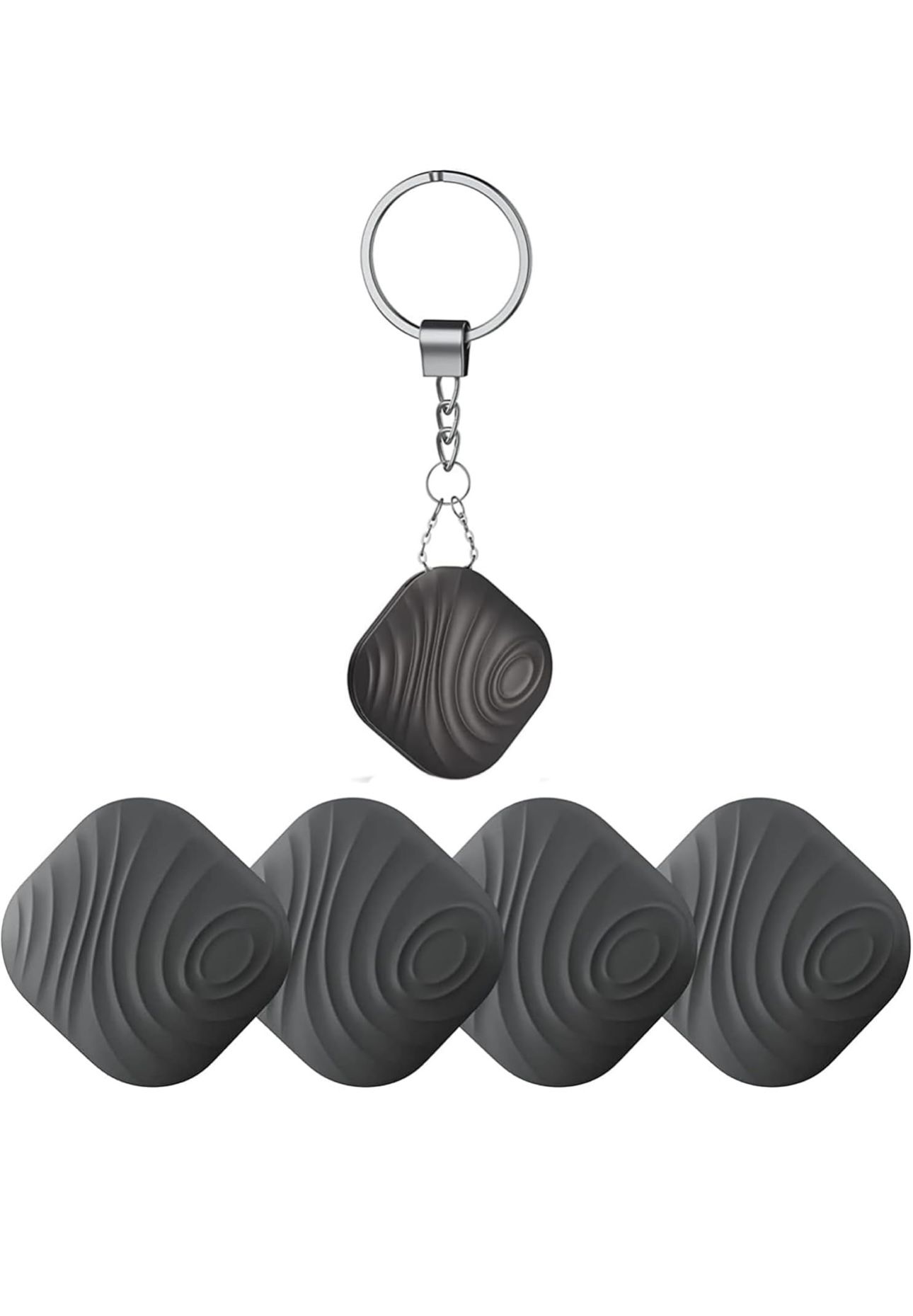 Findthing Key Finder Smart Tag 4-Pack - Bluetooth Tracker Item Locator with Key Chain - Both iOS and Android Compatible for Keys Pet Wallets Backpacks