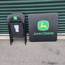 Nice John Deere Card Table And Chair's. "CHECK OUT MY PAGE FOR MORE DEALS"