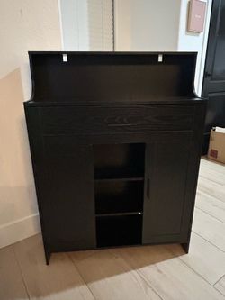BRAND NEW Modern White Kitchen Storage Cabinet / Coffee Bar / Buffet – $160 OBO 🤍