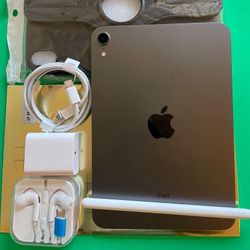  Apple Ipad Mini 6th Generation (8.3” Retina Display) 64GB with stylus pen, case & Accessories (256GB $449) 