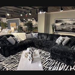 Brand New Ashley’s Midnight Madness Sectional 