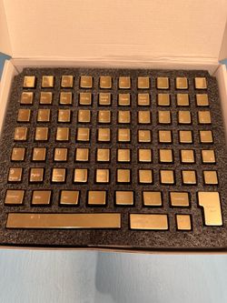 Awekeys Full Metal Gold Keycap Set