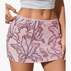 Sequin vacation skirt