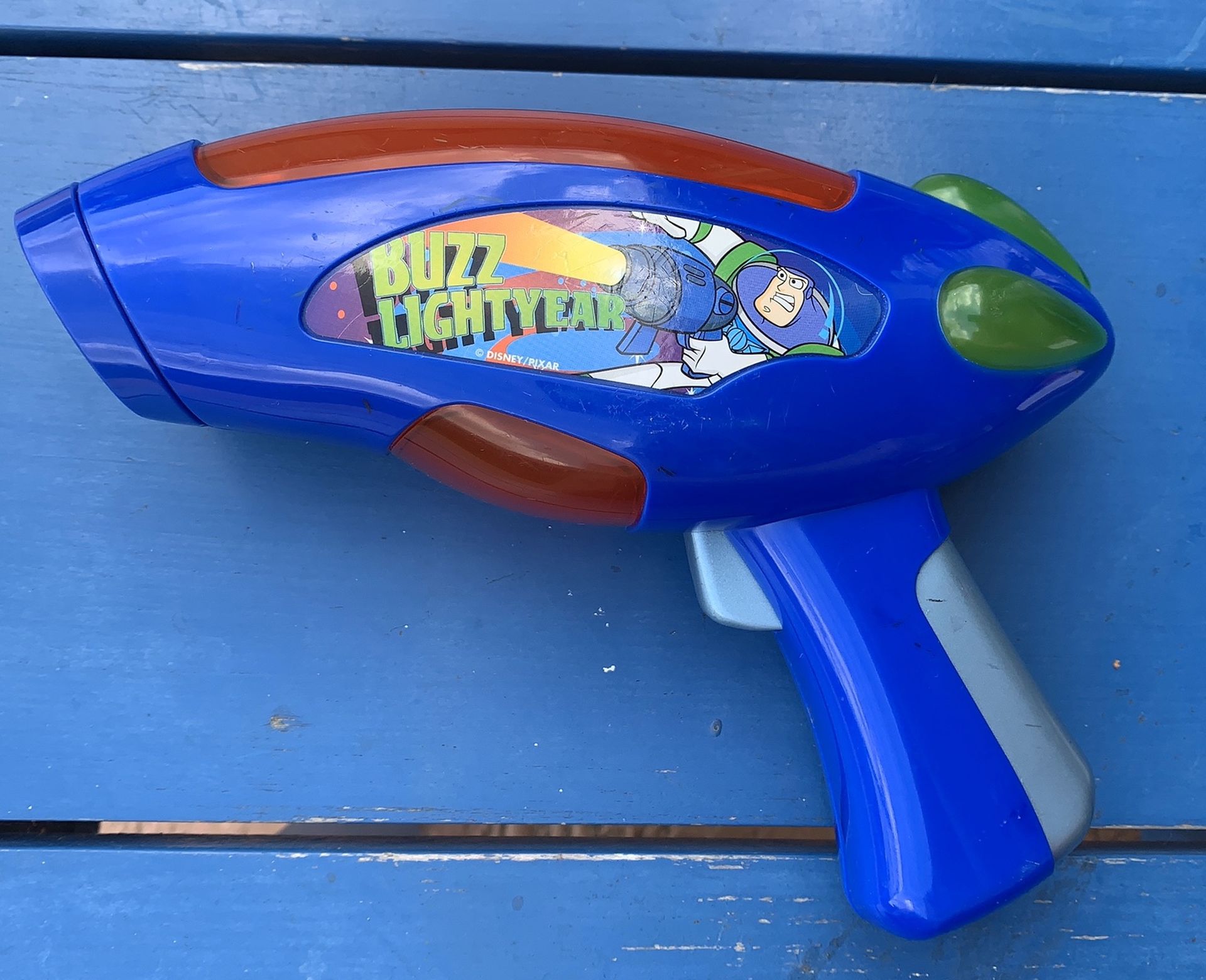 Vintage Toy Story Buzz Lightyear toy gun with lights & sounds