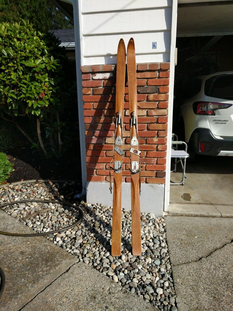 Antique Wooden Snow Skis