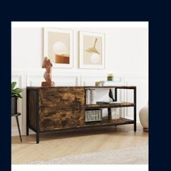 Retro Farmhouse TV Stand for TVs up to 50, Brown