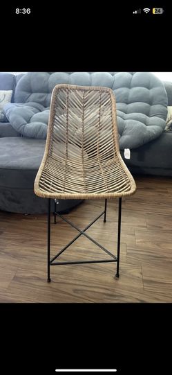 Stool Rattan Bar Chairs Modern bar Furniture Iron Art Backrest Outdoor High Bar 