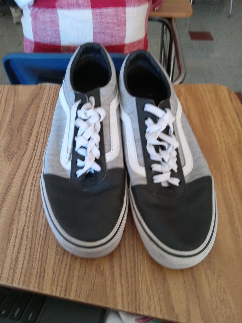 Gray Black And White Vans