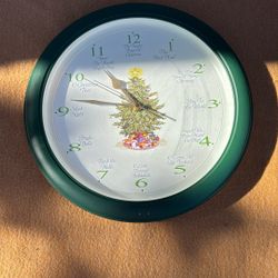 Vintage Musical Christmas Wall Clock