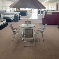 6 Piece Patio Set With Umbrella 