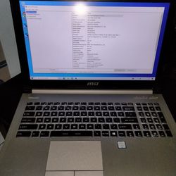 MSI PE60 6QE Laptop