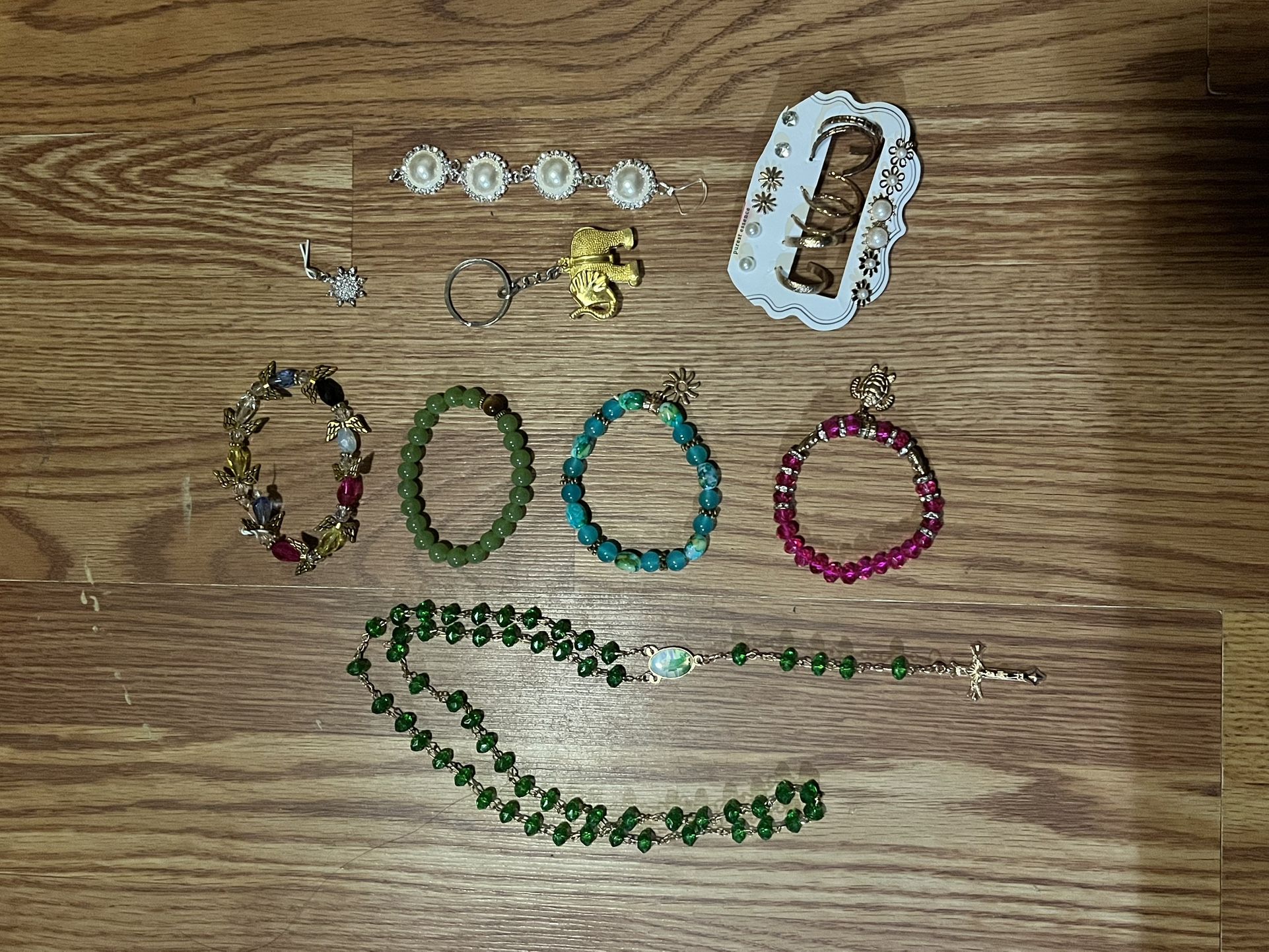 Rosary, Bracelets, Earrings, pendant