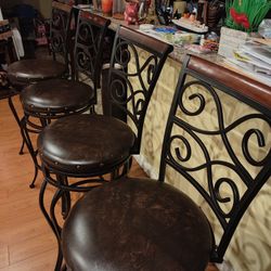 4 Bar Stools Chairs Barstools 28"