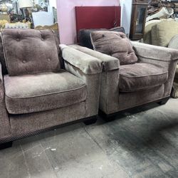 Over Sized Art Deco Baker Club Chairs