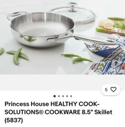 Princess house 8.5 skillet cook solutions