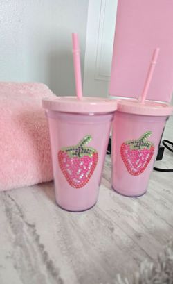 Pink Tumbler Cups Set of 2