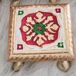 Wooden Chowki with meenakari work| Chaurang| stool for God| Table for God Idols| Return Gifts| Decor| Pooja item| bajot| navratri