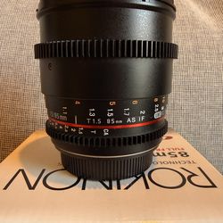 Rokinon 85mm T1.5 Full Frame Cine Lens Canon EF