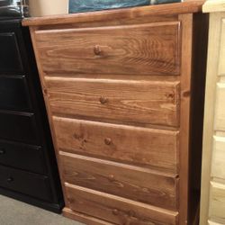 Dresser 5 Drawers 100% Pinewood