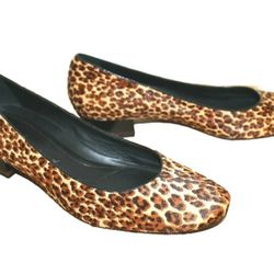 Oh! Healthy Heels Cheetah Calf-Hair Fur Leather Dress Comfort Pump 9 Women's #20