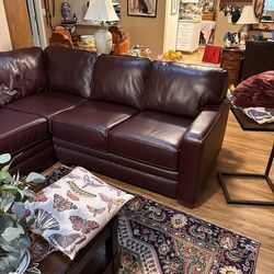 1 year old custom leather Lazy Boy Sectional couch