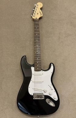 Used Fender Affinity Squire Black Strat Guitar As IS Mostly Working But PLZ READ