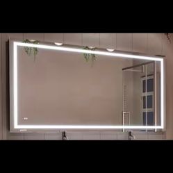 96 X 40 Led Bathroom Mirror with Front and Rear light