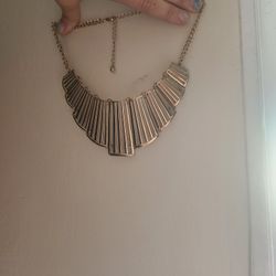 Gold Colored Statement Necklace 5$
